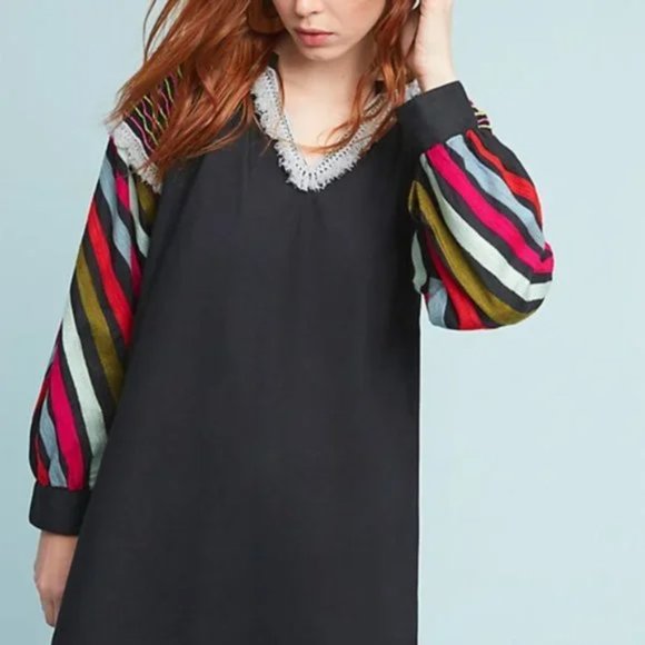 Anthropologie Chantik Chevron Embellished Dress XS - Picture 1 of 5